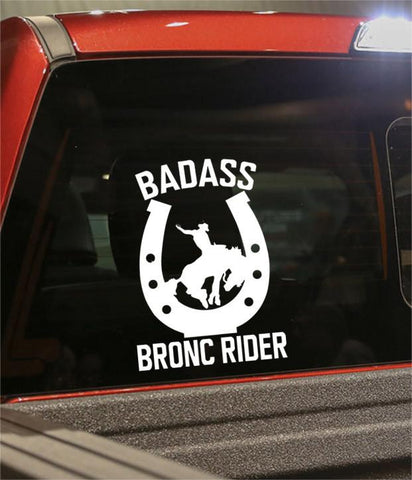 badass bronc rider country & western decal - North 49 Decals
