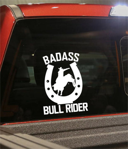 badass bull rider country & western decal - North 49 Decals