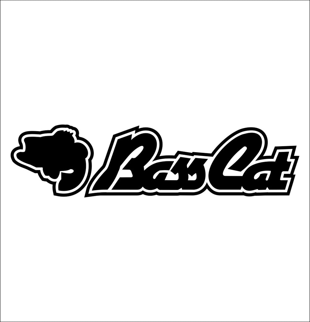 bass cat decal, car decal fishing sticker