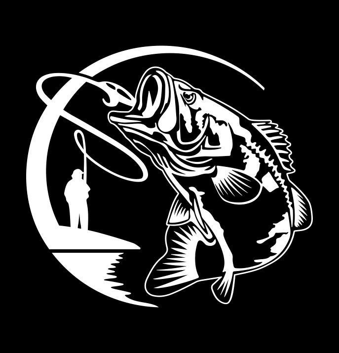 Bass Fish On B fishing decal – North 49 Decals
