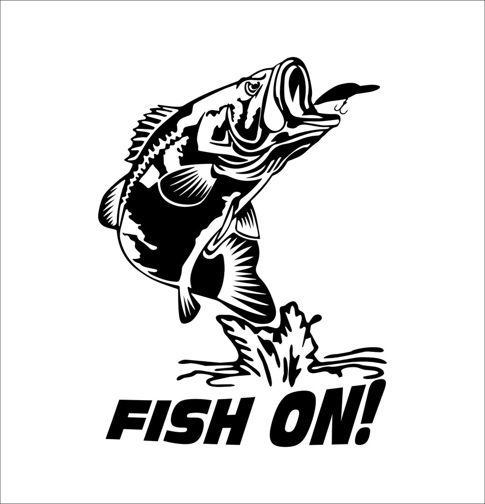 Largemouth Bass Fishing Fish Vinyl Sticker - Select Size, bass