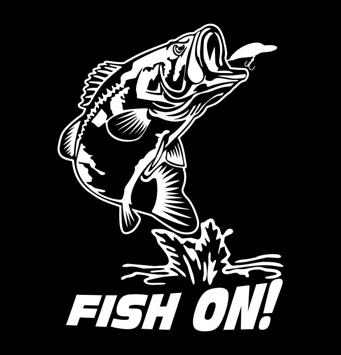 Bass Fish on fishing decal – North 49 Decals