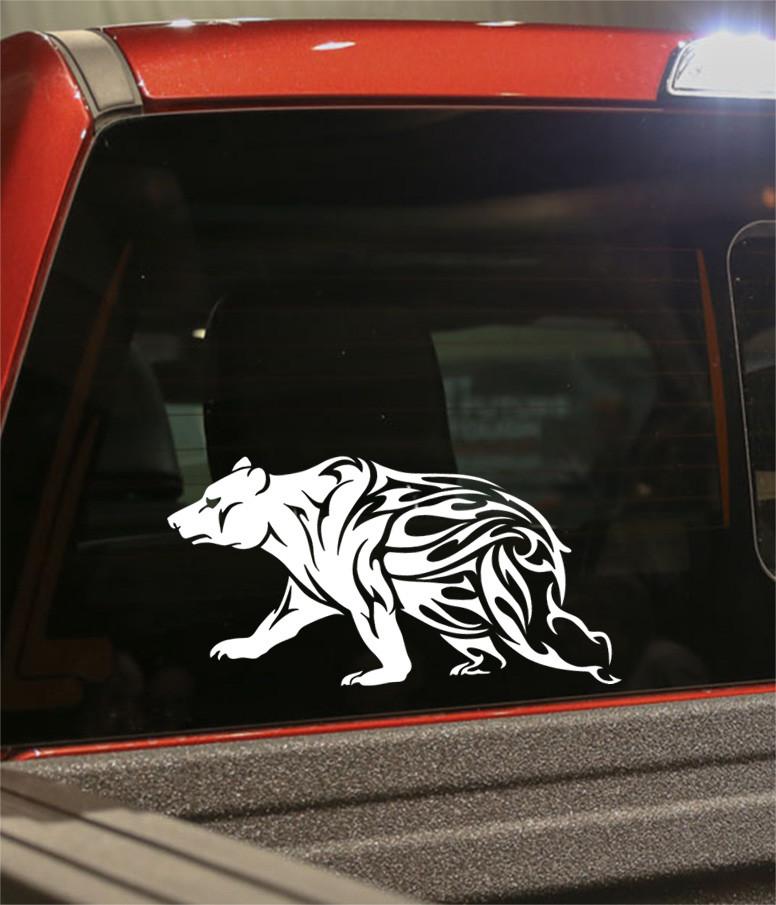 bear 2 flaming animal decal - North 49 Decals