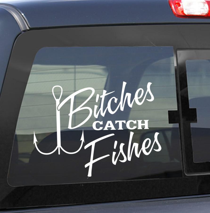 fishing decal, car decal sticker