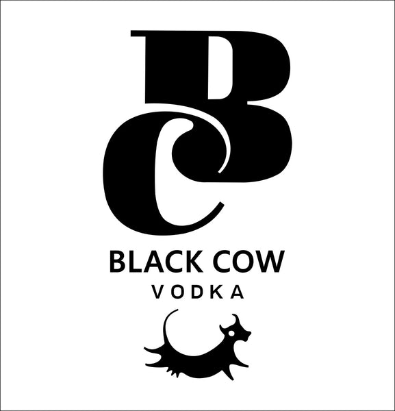 Black Cow Vodka decal, vodka decal, car decal, sticker