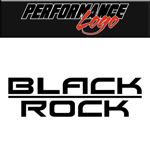 Black Rock Wheels decal, performance car decal sticker