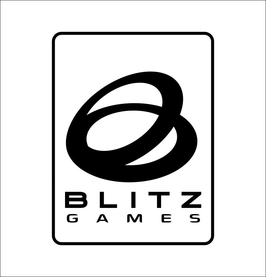 Blitz Games decal, video game decal, sticker, car decal