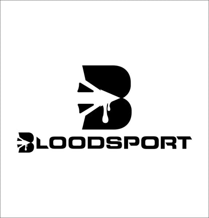 bloodsport archery decal, sticker, hunting fishing decal, car sticker b
