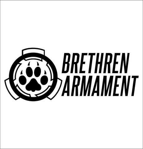 Brethren Armament decal, firearm decal, car decal sticker