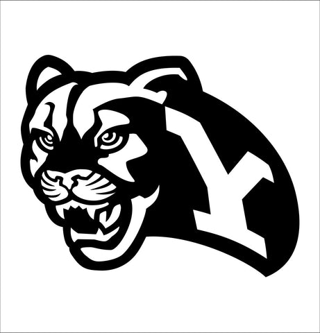 Brigham Young Cougars decal, car decal sticker, college football