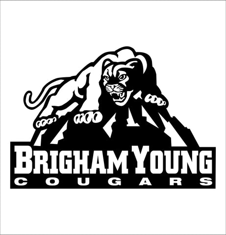 Brigham Young Cougars decal, car decal sticker, college football