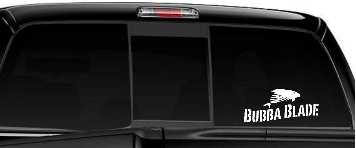 bubba blade decal, car decal sticker