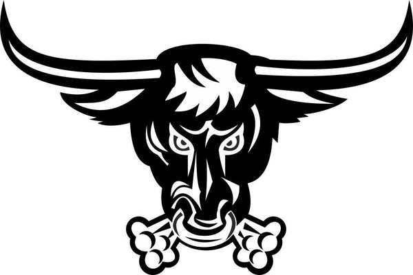 bull 3 flaming animal decal - North 49 Decals