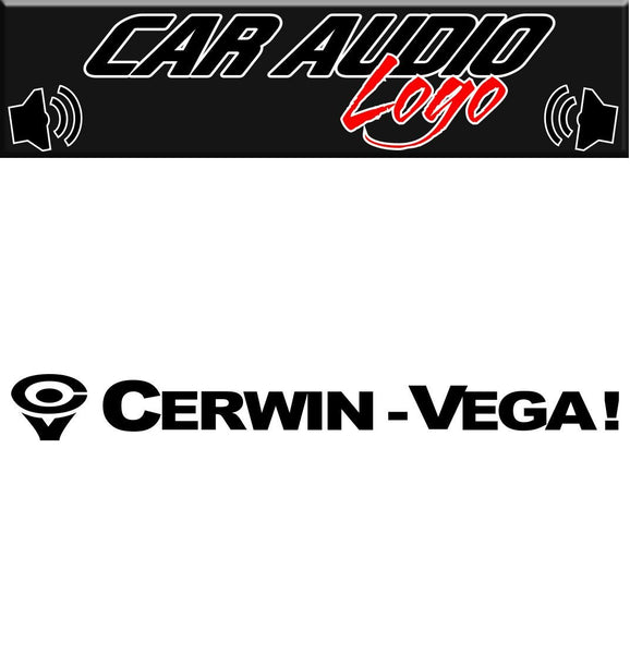 Cerwin Vega decal, sticker, audio decal