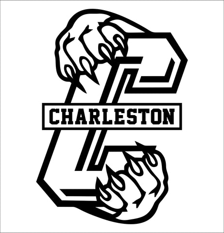 Charleston Cougars decal, car decal sticker, college football