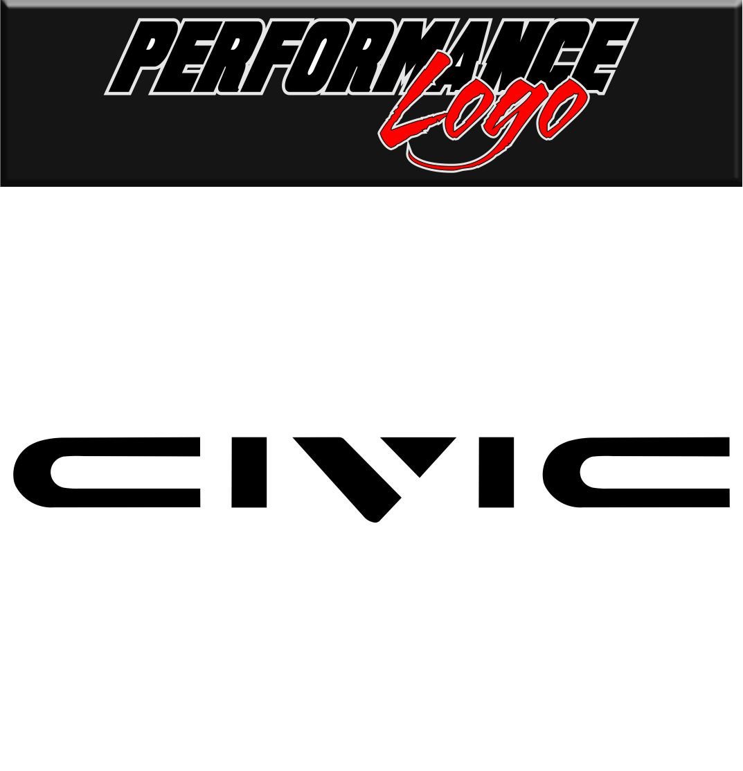 Civic decal performance decal sticker