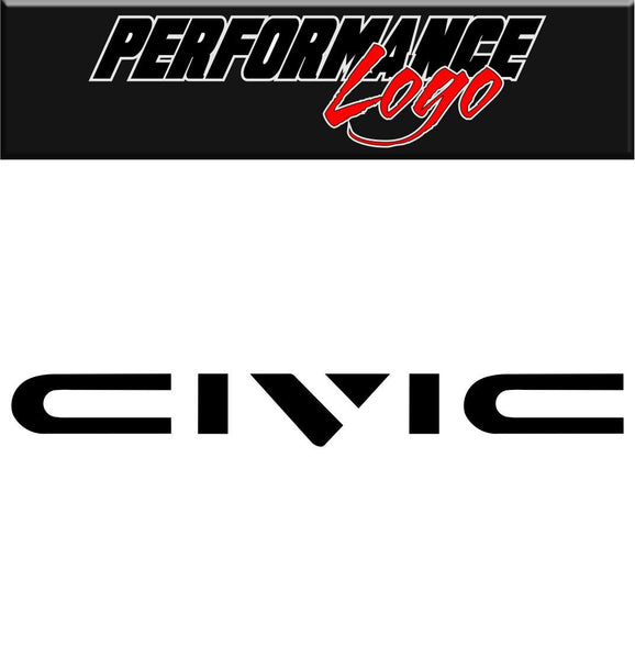 Civic decal performance decal sticker