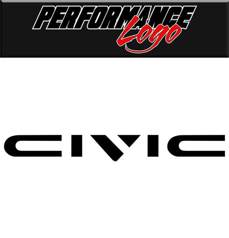 Civic decal performance decal sticker
