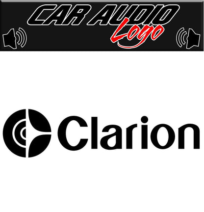Clarion decal, sticker, audio decal