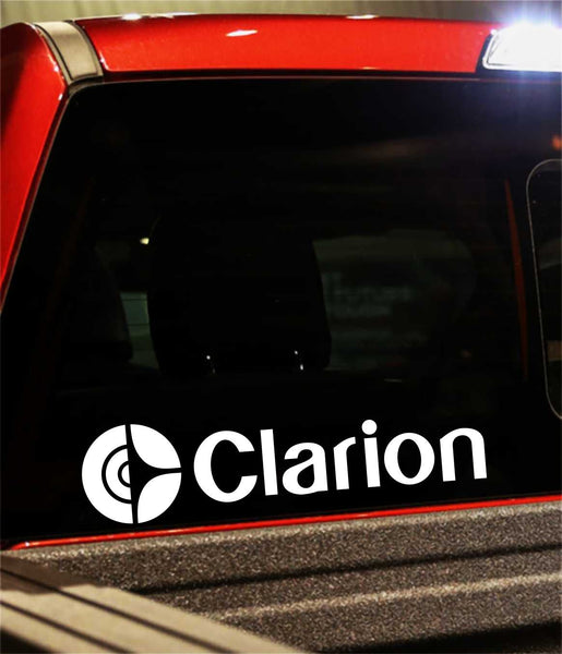 Clarion decal, sticker, audio decal