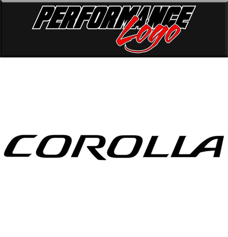 Corolla decal performance decal sticker