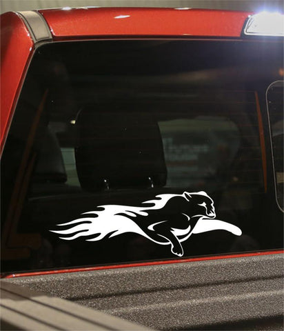 cougar 4 flaming animal decal - North 49 Decals