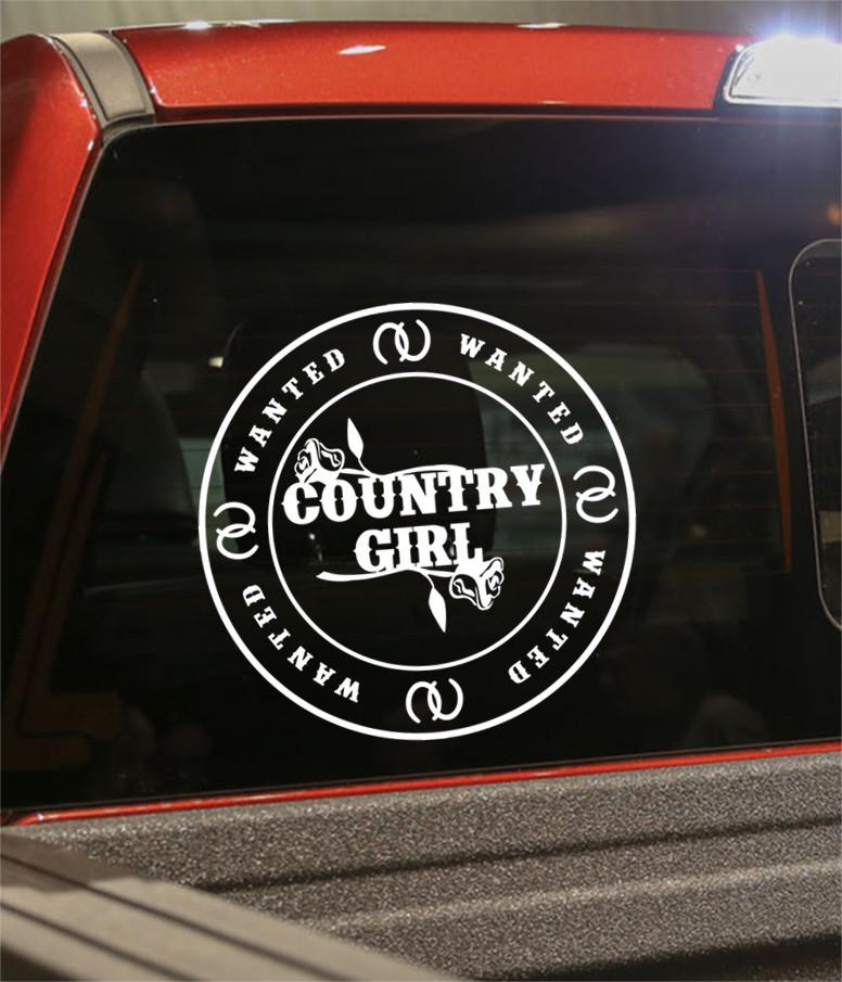 Country girl wanted country & western decal - North 49 Decals