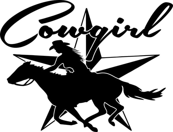 cowgirl 5 country & western decal - North 49 Decals