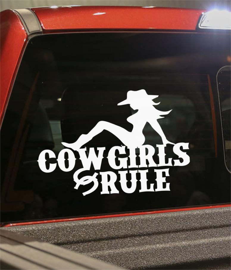 Cowgirls rule country & western decal - North 49 Decals