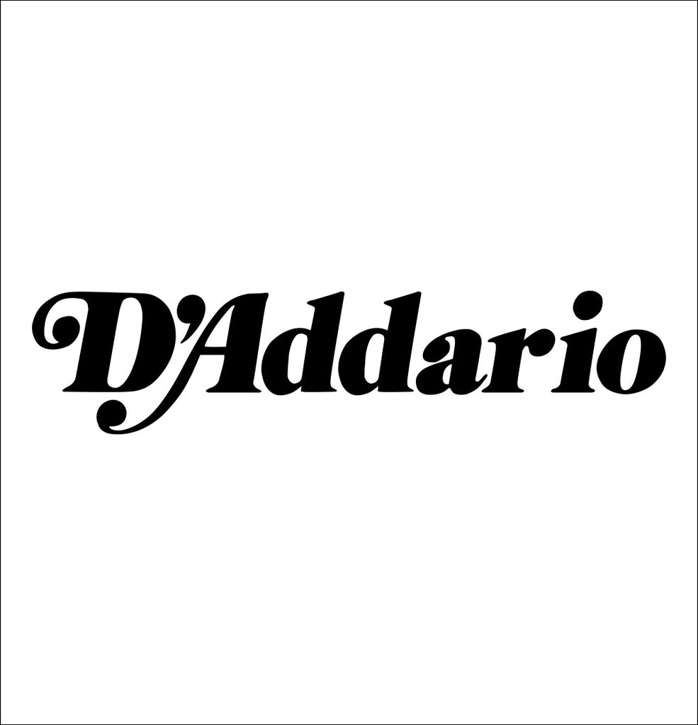 D'addario decal, music instrument decal, car decal sticker