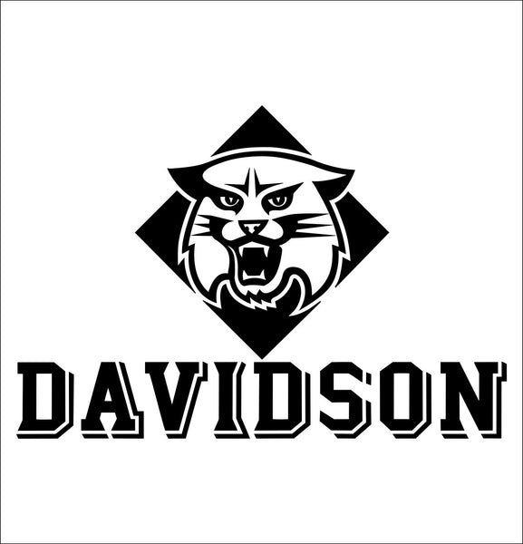 Davidson Wildcats decal, car decal sticker, college football