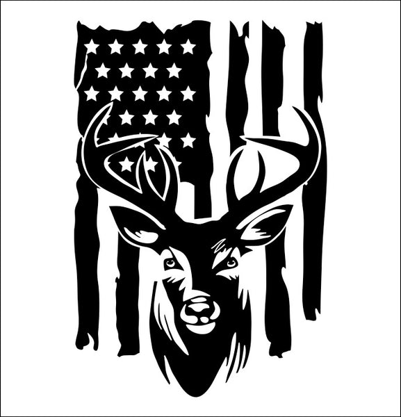 Deer Flag decal