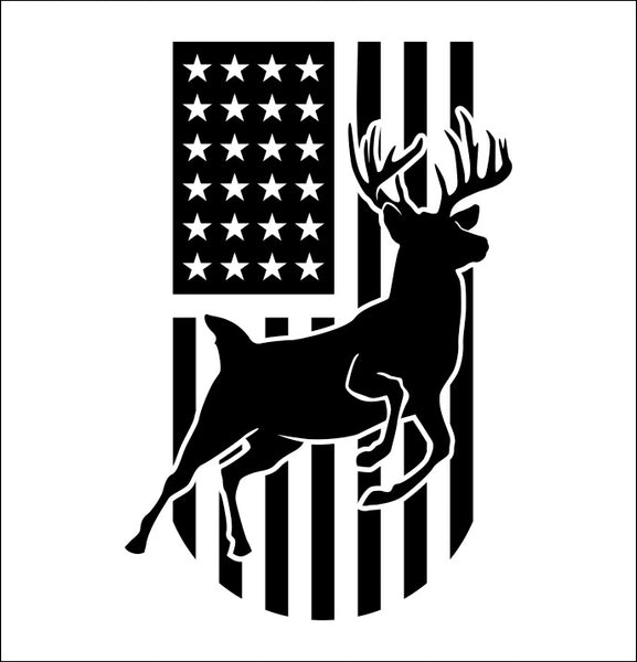 Deer Flag decal, hunting