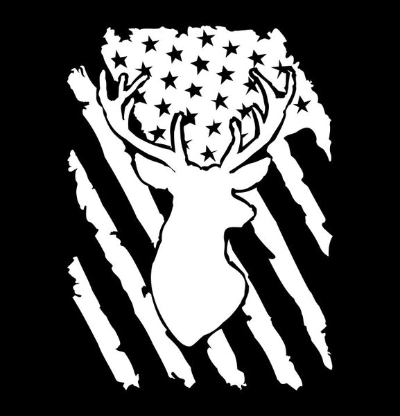 Deer Flag F hunting decal