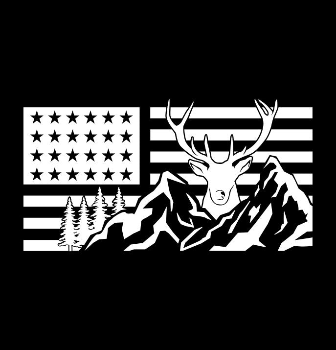 Deer Flag G hunting decal