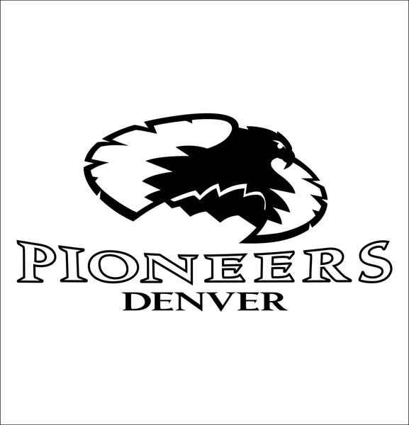 Denver Pioneers decal, car decal sticker, college football