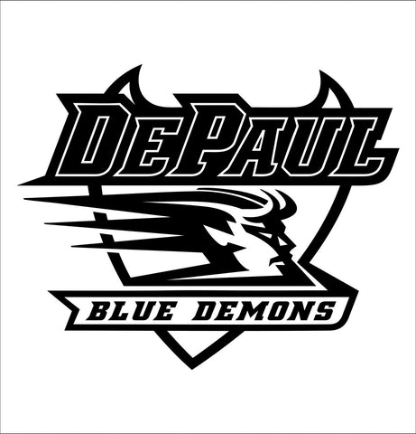 DePaul Blue Demons decal, car decal sticker, college football