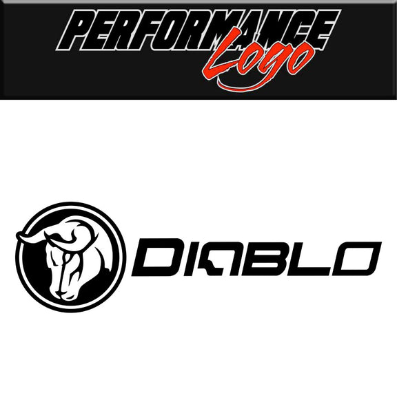 Diablo Wheels decal, performance car decal sticker