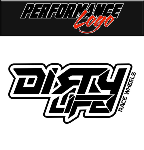 Dirty Life Wheels decal, performance car decal sticker