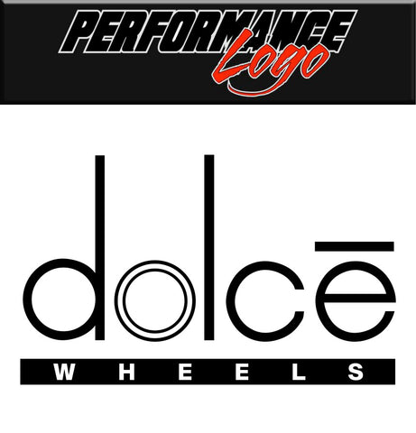 Dolce Wheels decal, performance car decal sticker