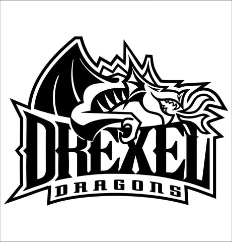 Drexel Dragons decal, car decal sticker, college football