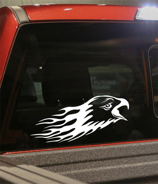 eagle 2 flaming animal decal - North 49 Decals