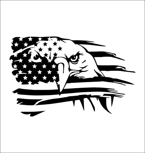 Eagle US Flag DECAL STICKER