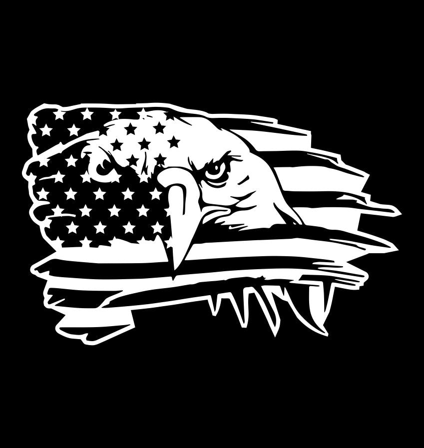 Eagle US Flag decal B