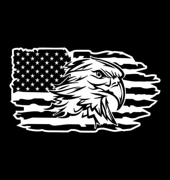 Eagle US Flag decal C