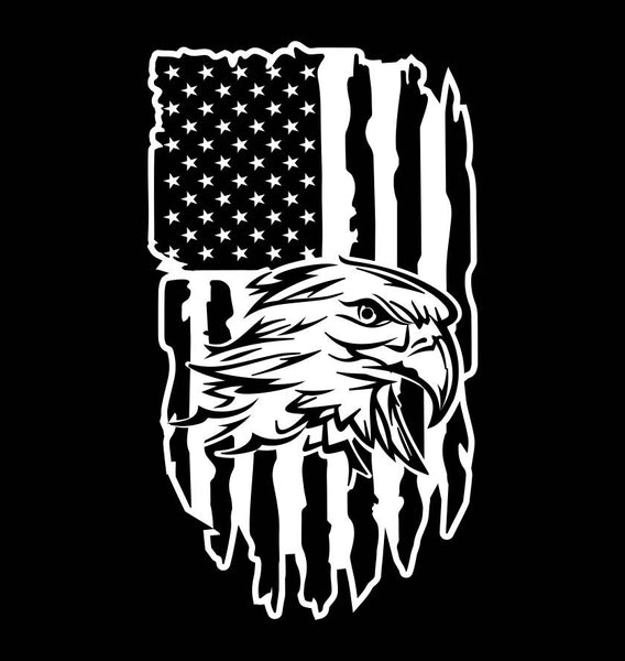 Eagle US Flag decal D