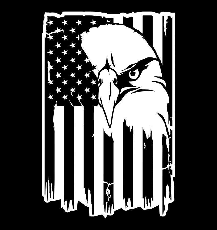 Eagle US Flag decal