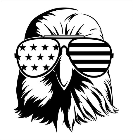 Eagle US Flag Sunglasses decal