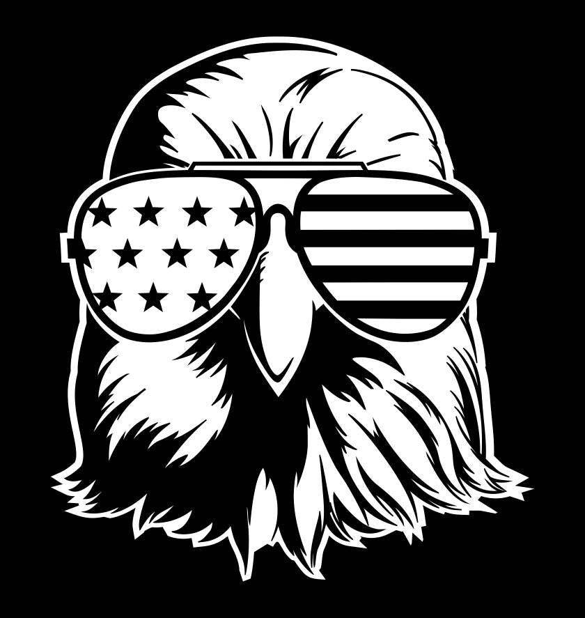 Eagle US Flag Sunglasses decal