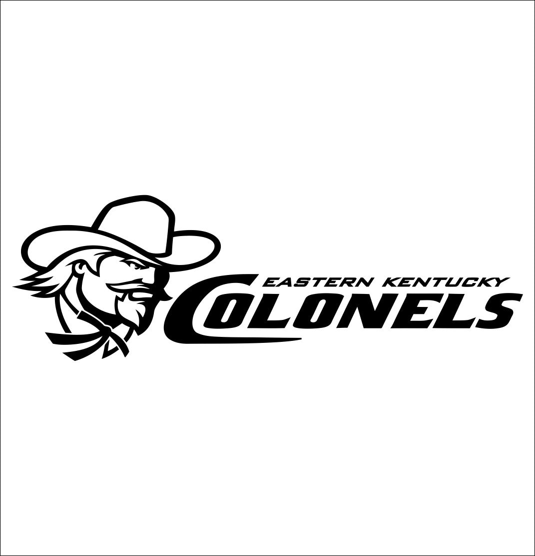 Eastern Kentucky Colonels decal, car decal sticker, college football